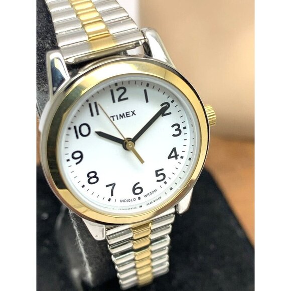 Timex Women's Watch T2N068 Quartz Indiglo White Dial Two Tone Stainless … - Picture 13 of 14